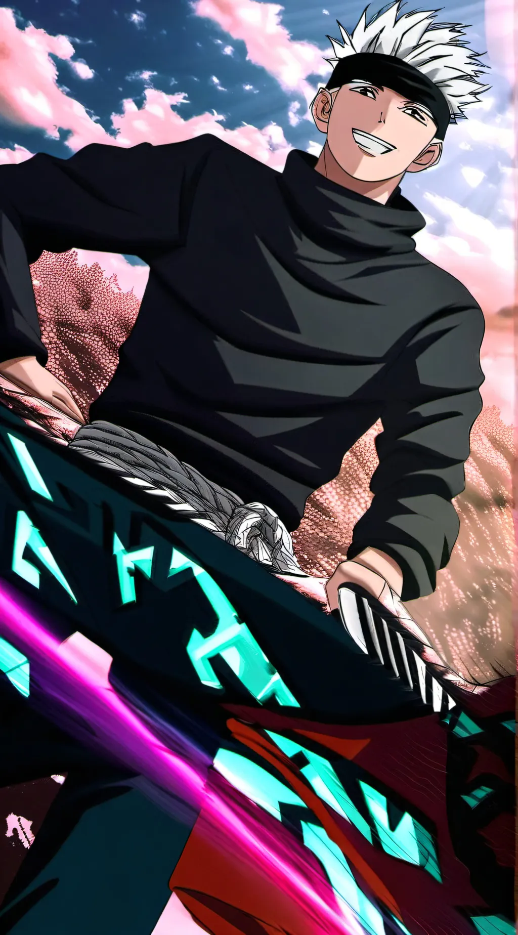 ai character: satoru gojo(my au) background