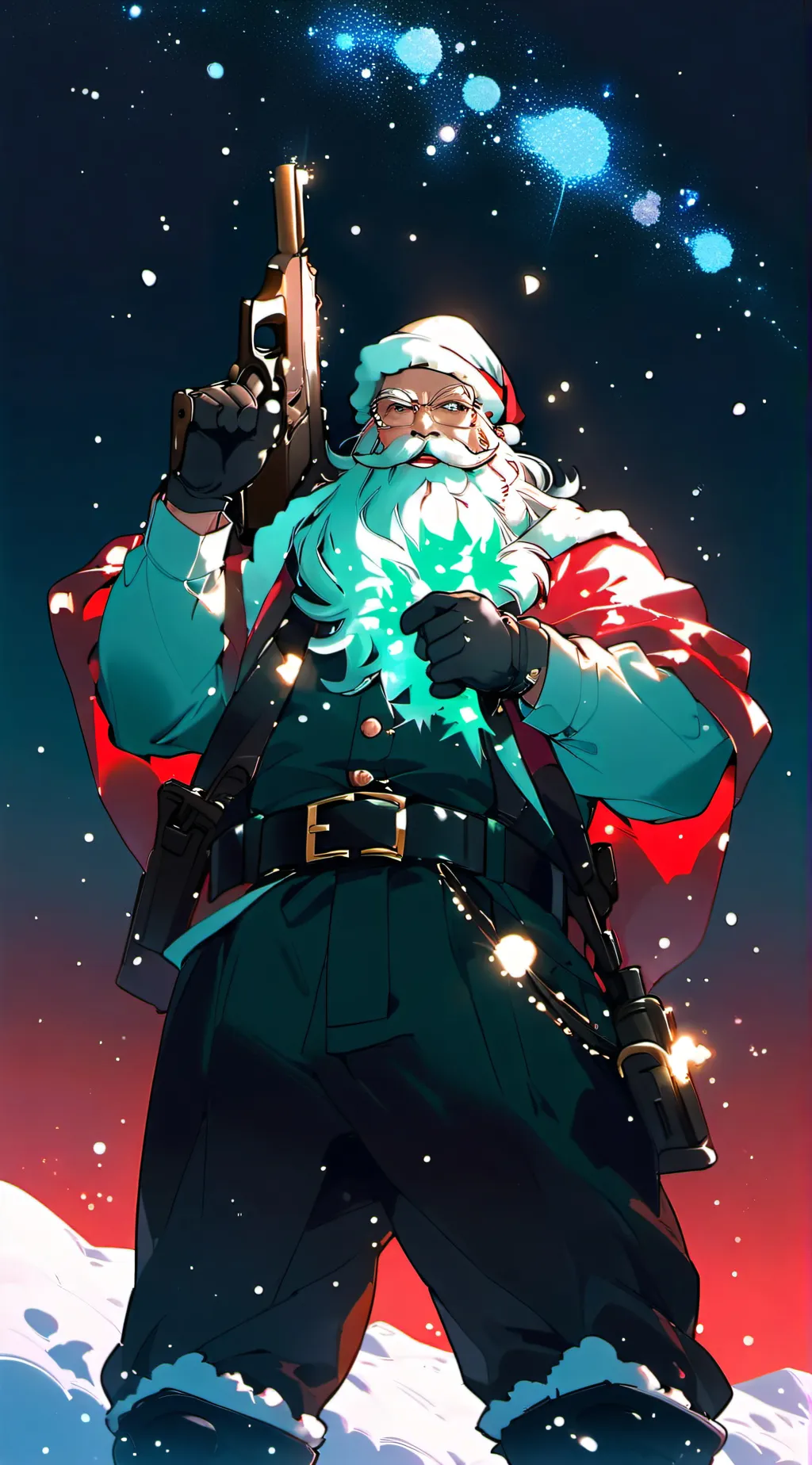 ai character: Santa Claus background