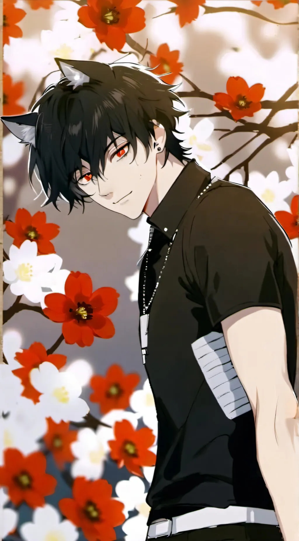 ai character: 🍁🐈~min jun~🐈🍁 background