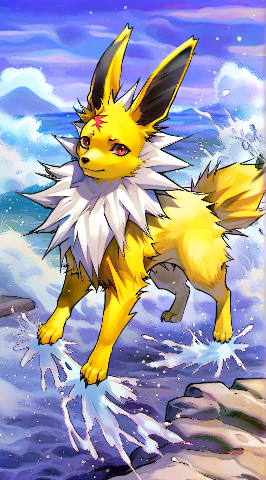 ai character: Pregnant jolteon background