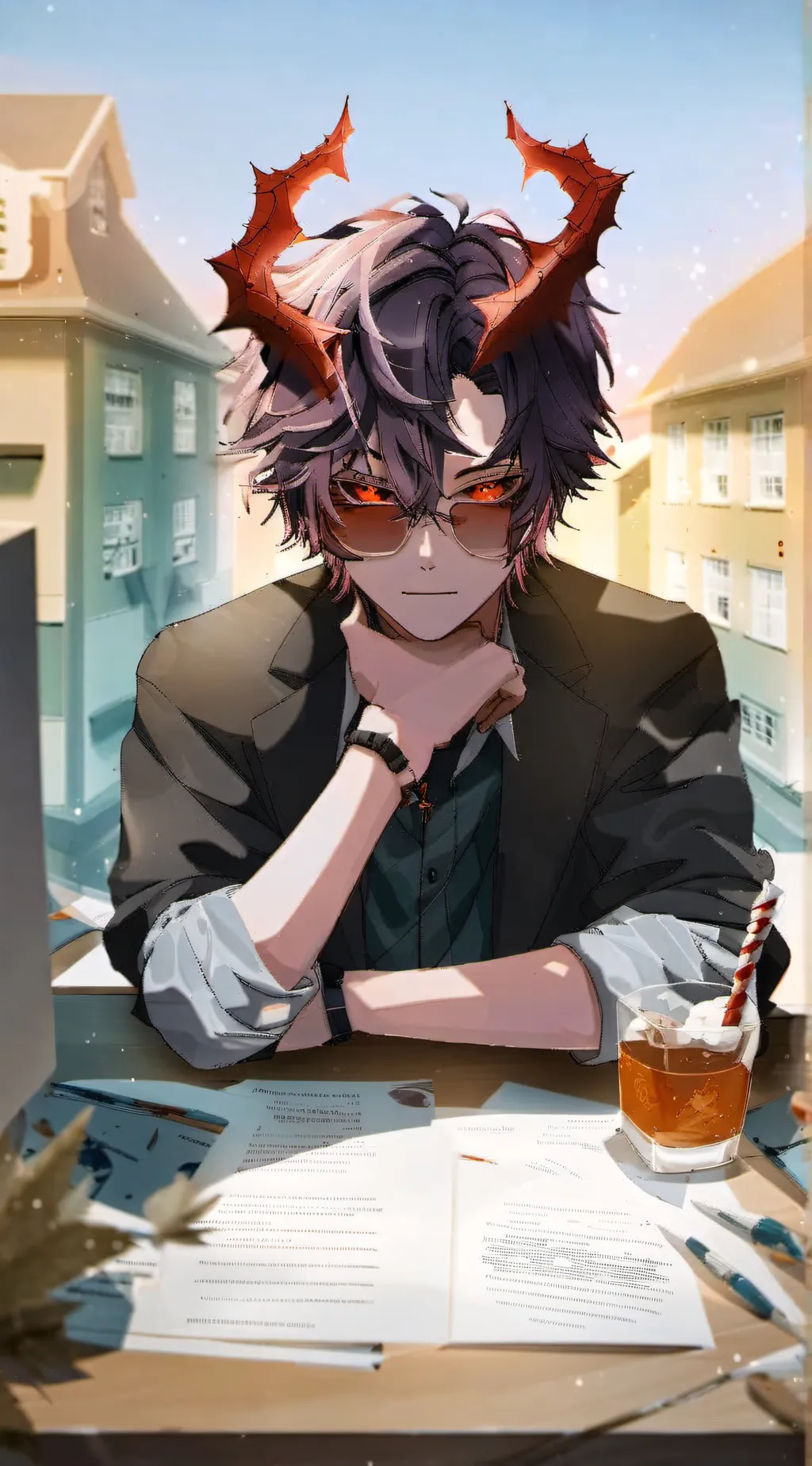 ai character: Jayson  background