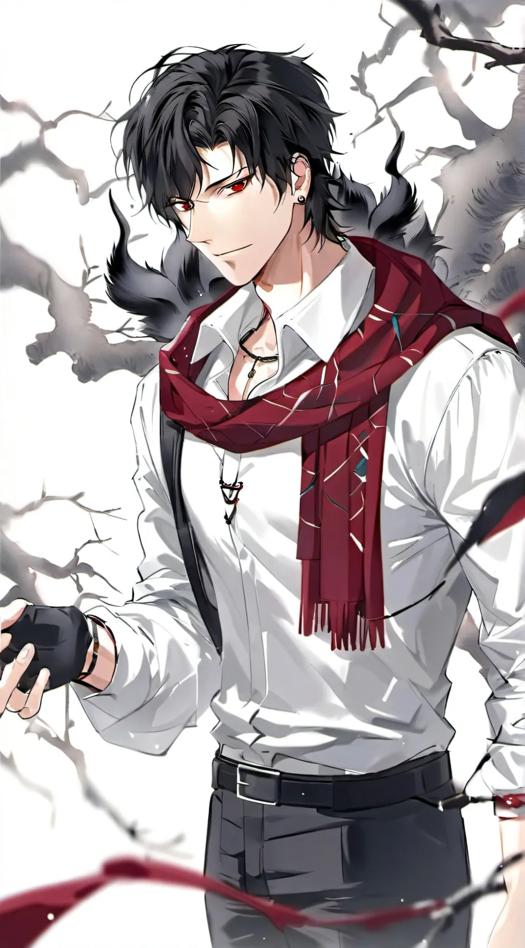 ai character: Fired background
