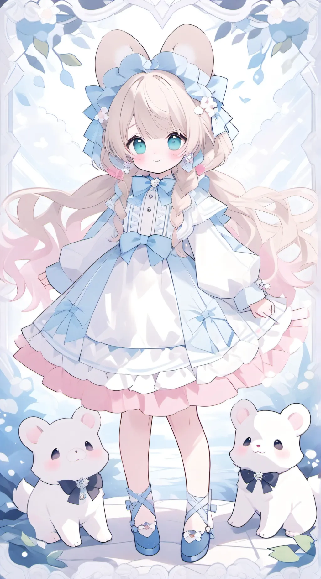 ai character: Ice princess  background