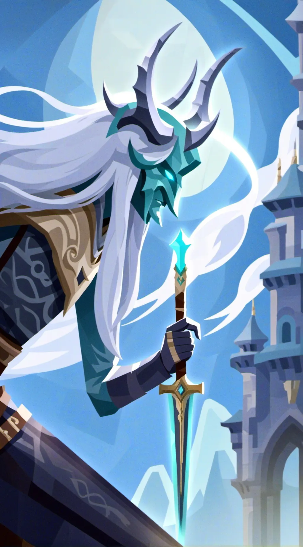 ai character: ice demon background