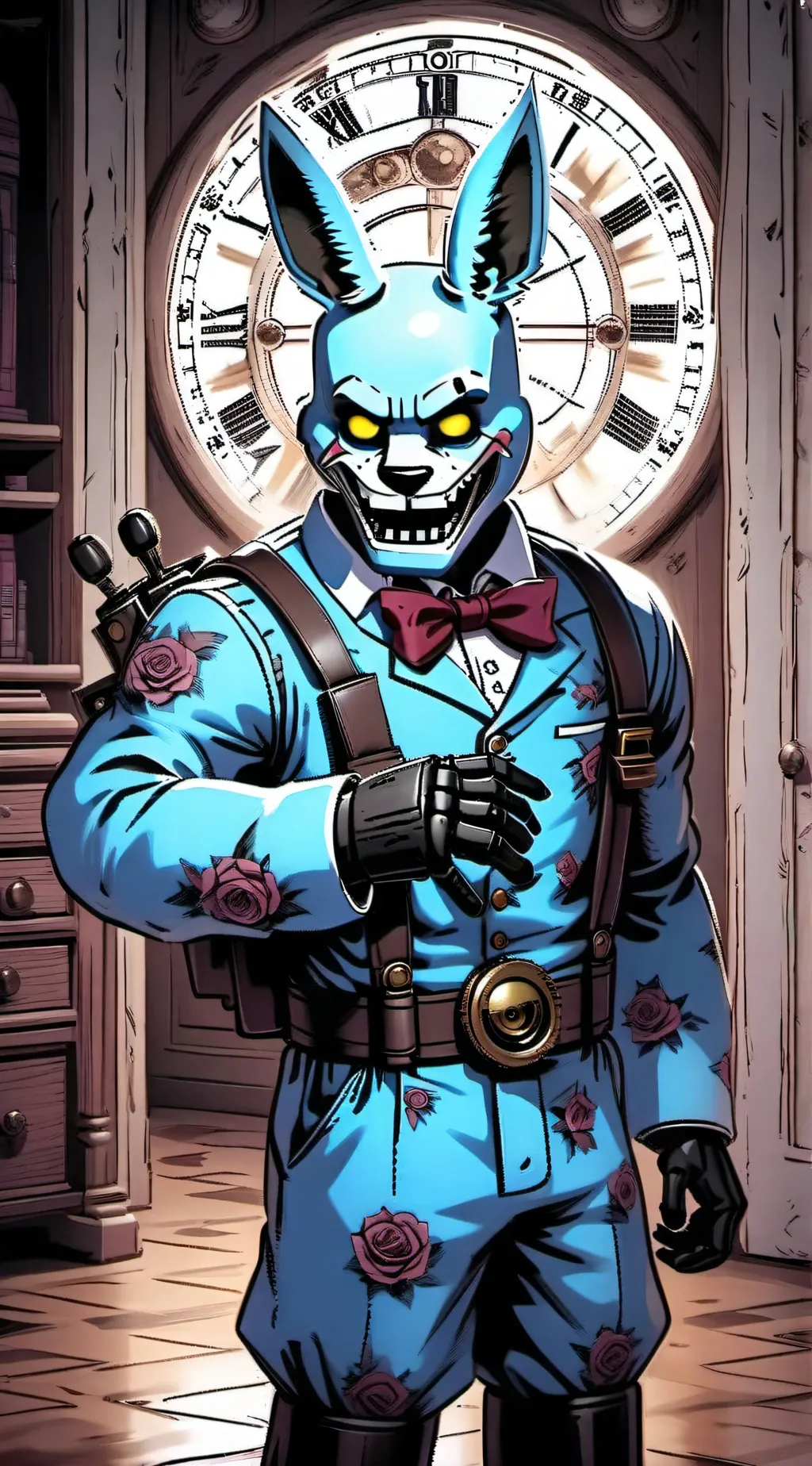 ai character: SAMS sun and moon  background
