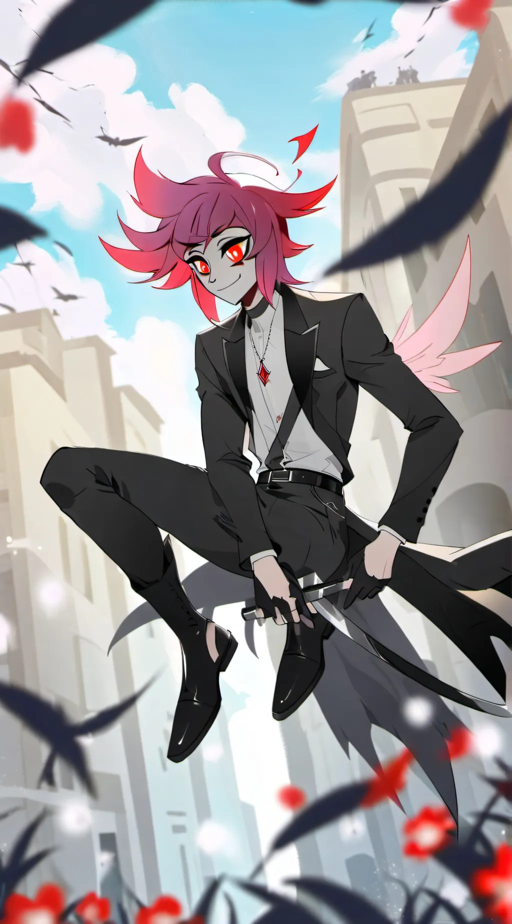 ai character: alastor and angel background