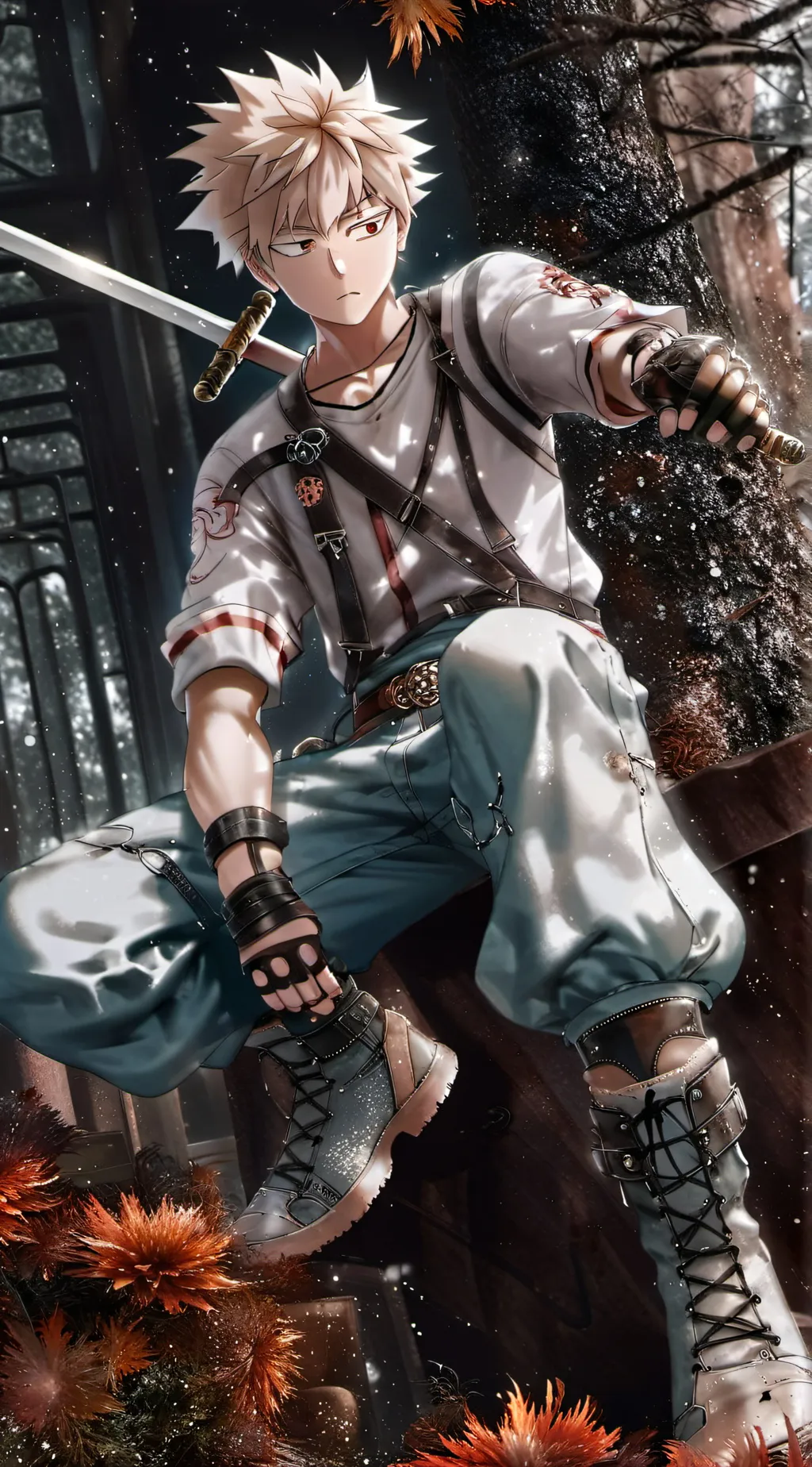 ai character: bakugo/kacchan background