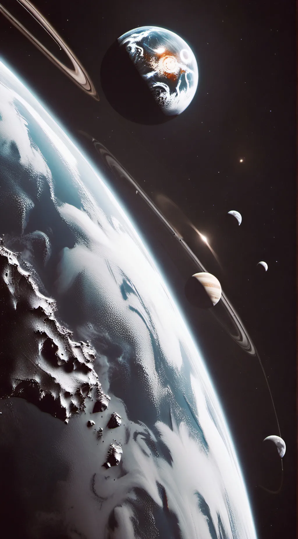 ai character: Solar balls background