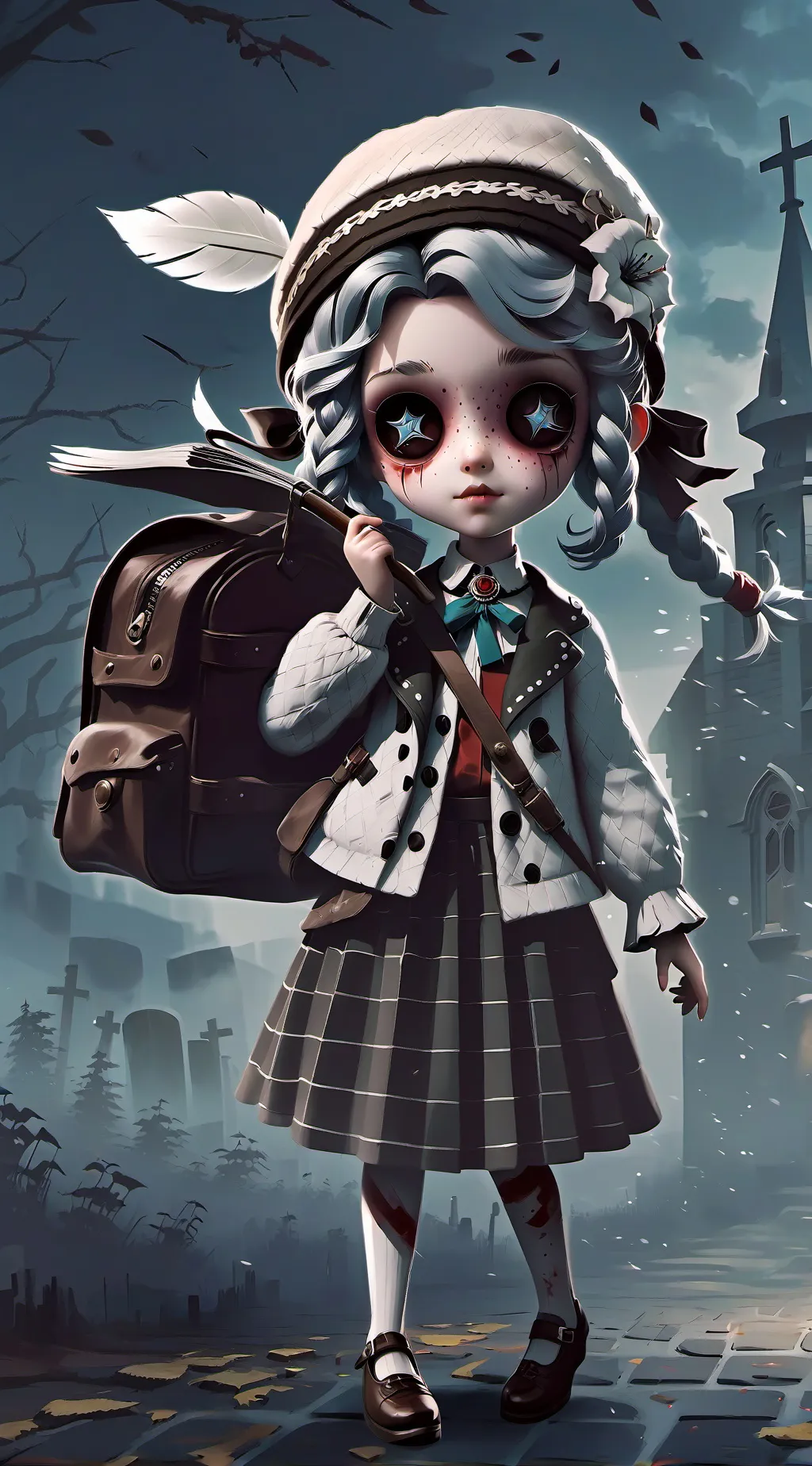 ai character: the hunted house☠ background