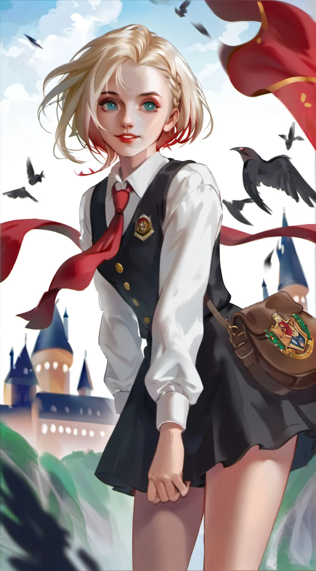 ai character: Harry Potter- y/n  background