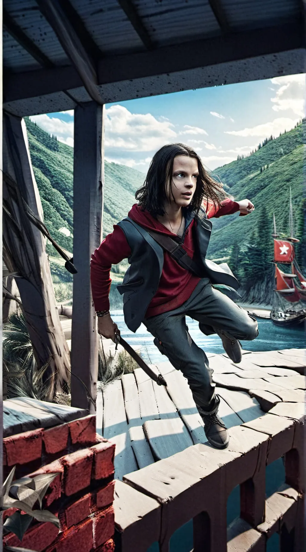 ai character: Laura Howlett/X-23 background