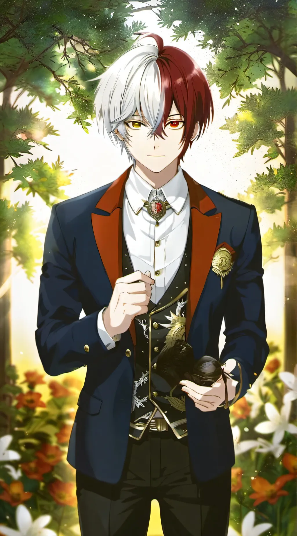 ai character: Todoroki Holiday background