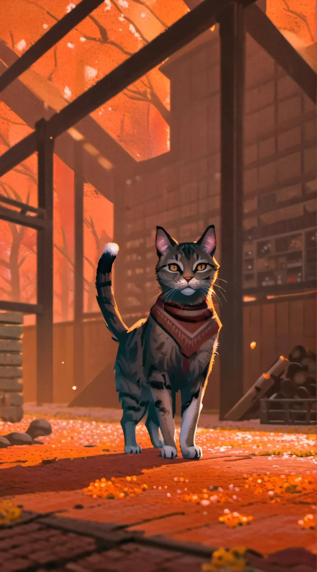 ai character: Rainy background