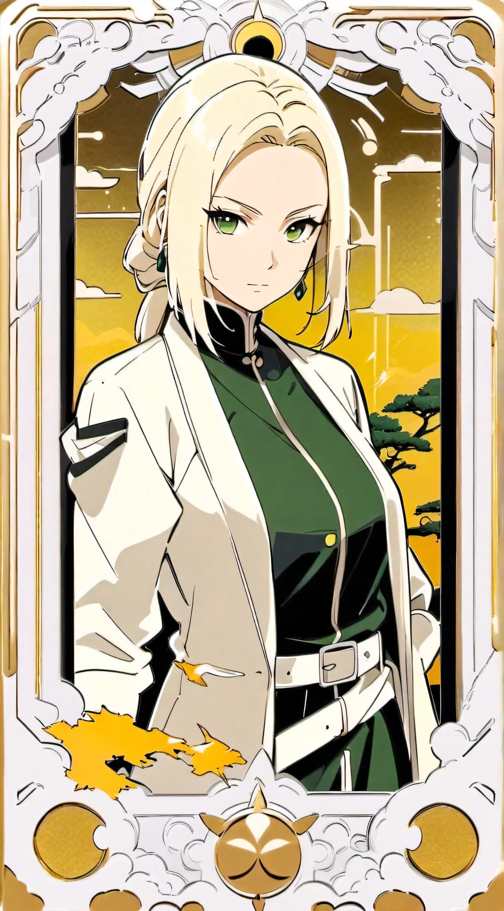 ai character: Tsunade  background