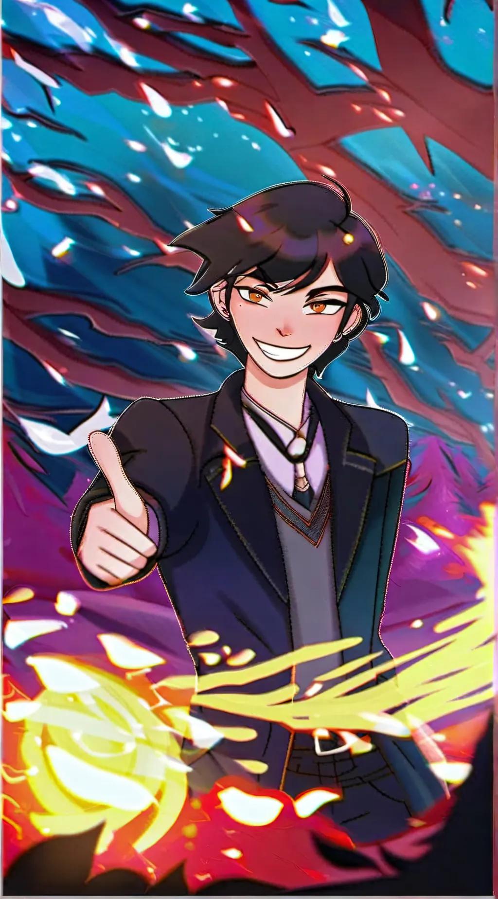 ai character: C!Quackity background