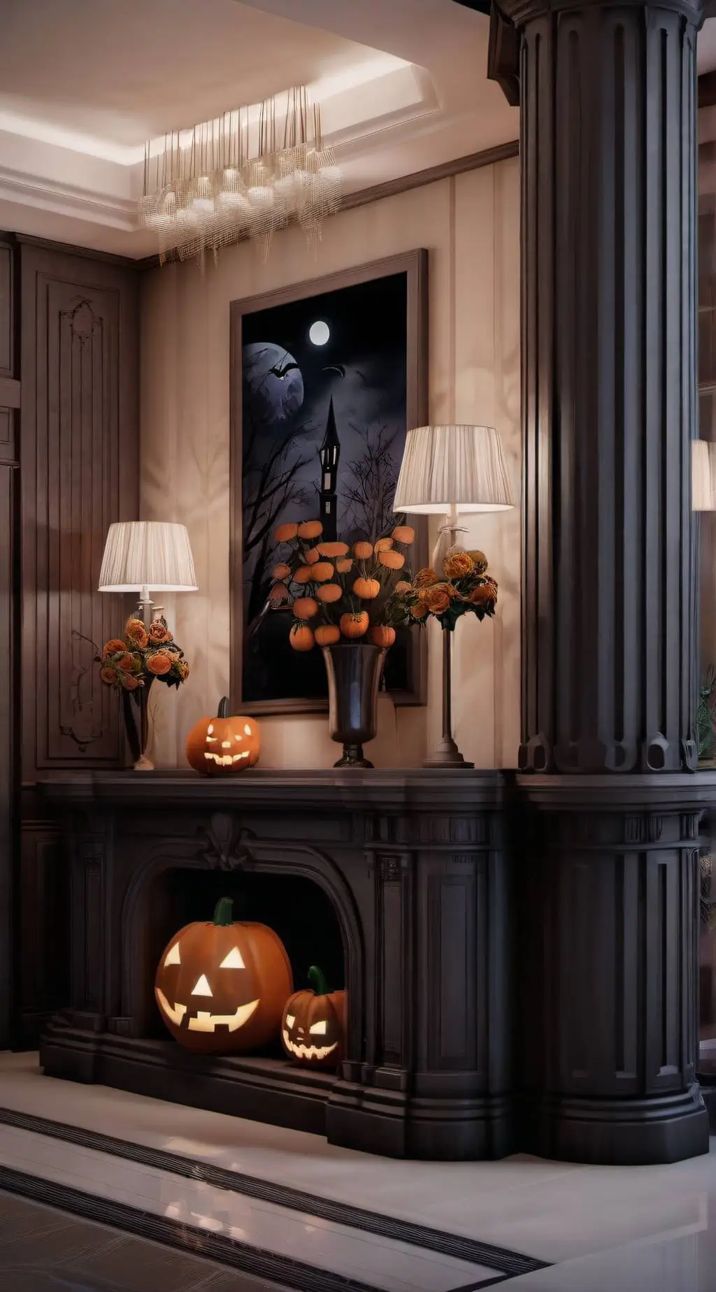 ai character: HH HALLOWEEN  background