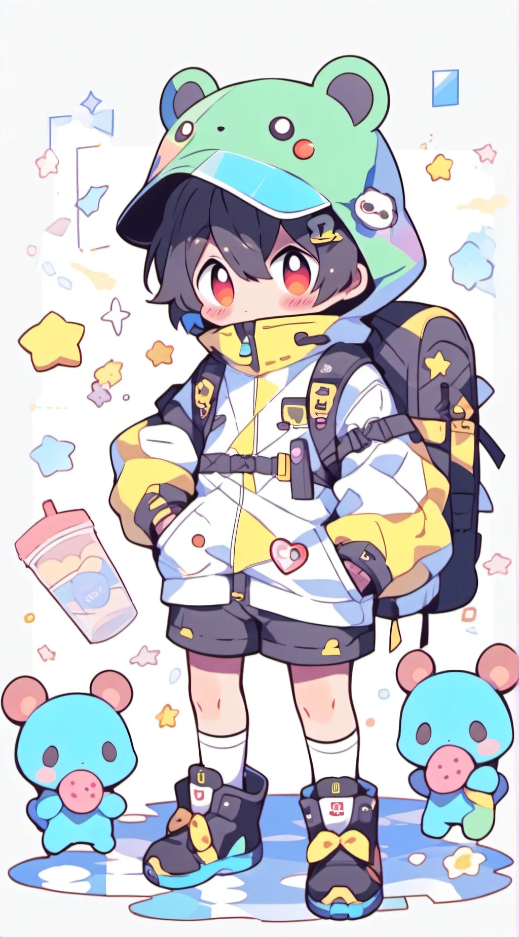 ai character: meme background