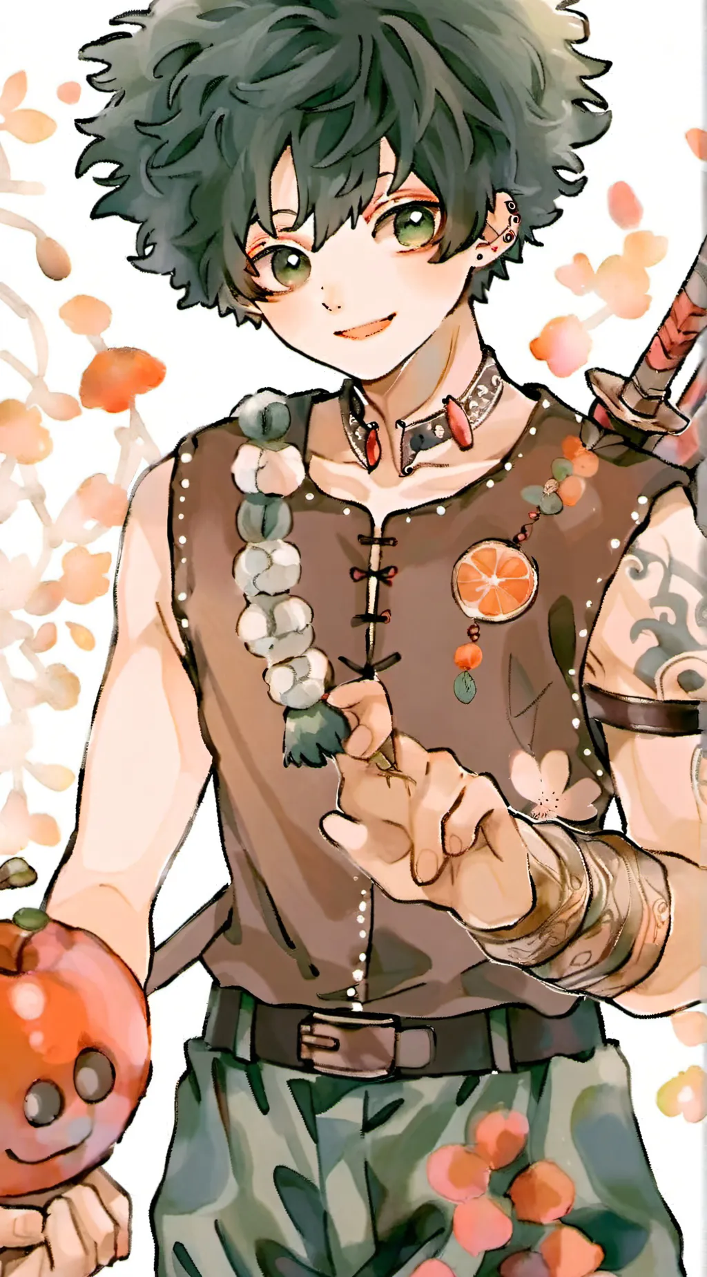 ai character: MHA x Demon slayer background