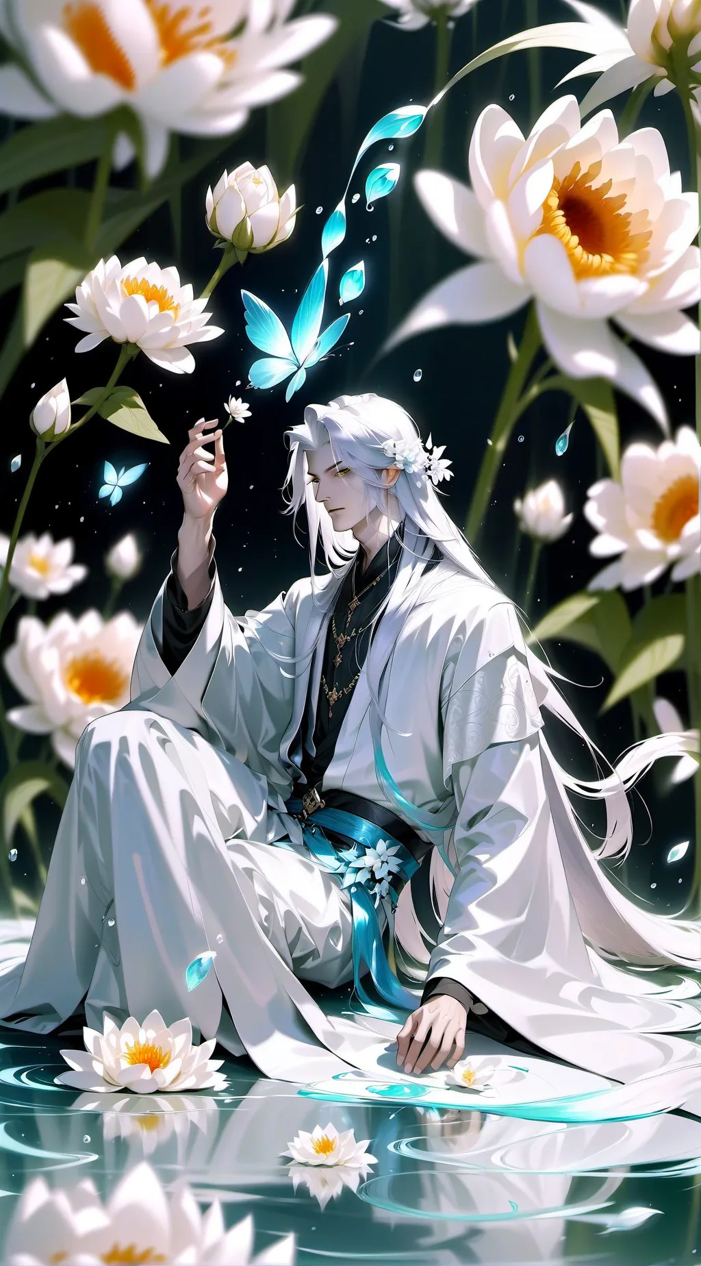 ai character: Releyne 🦋🌼 background