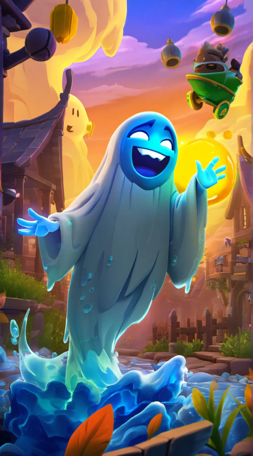 ai character: the sky guy ghost4 background