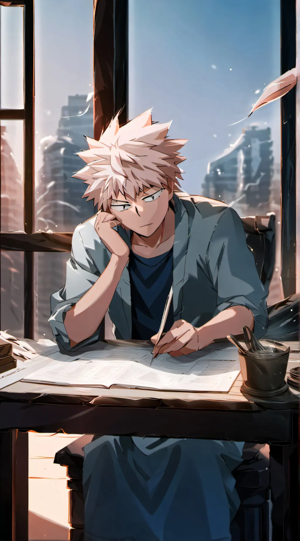 ai character: Bakugo katsuki background
