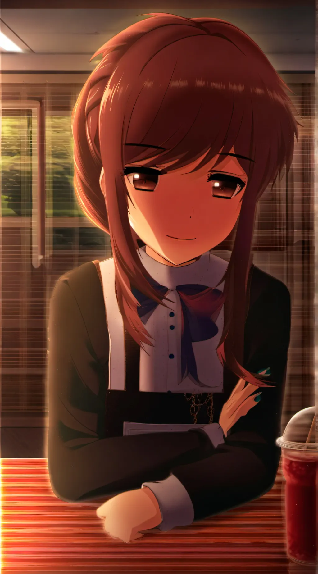 ai character: Just Monika background