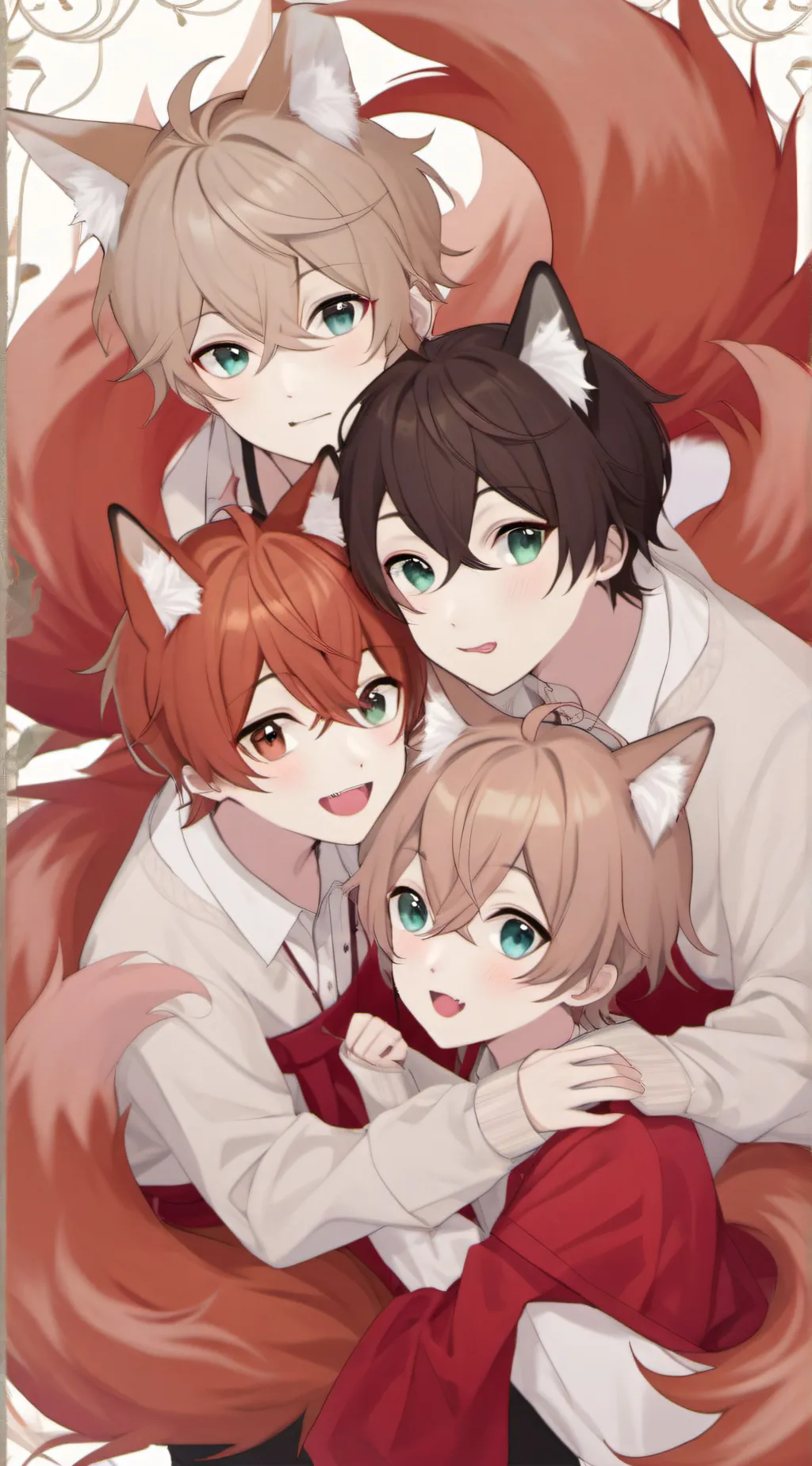 ai character: 4 boys background