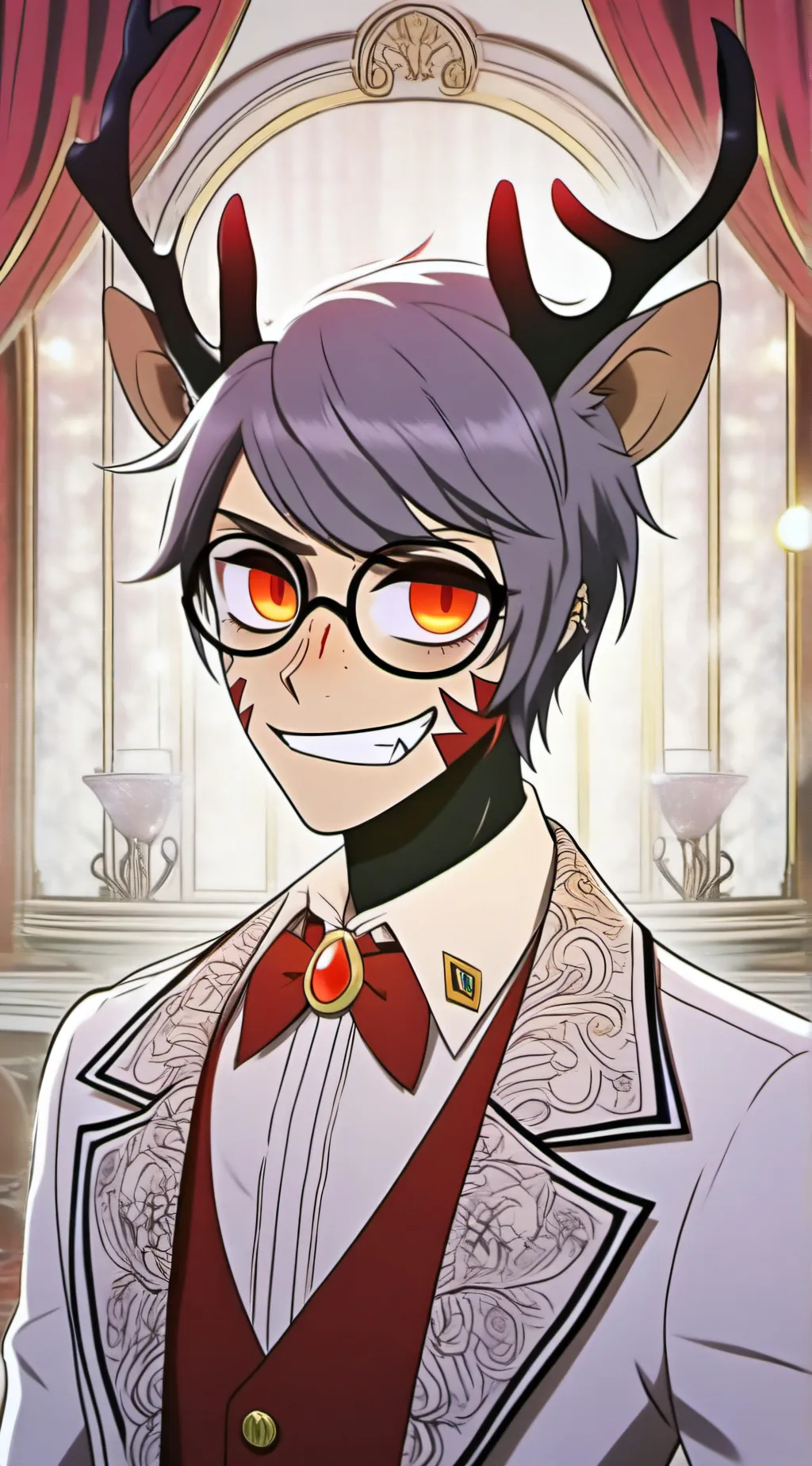ai character: Alastor in rut background