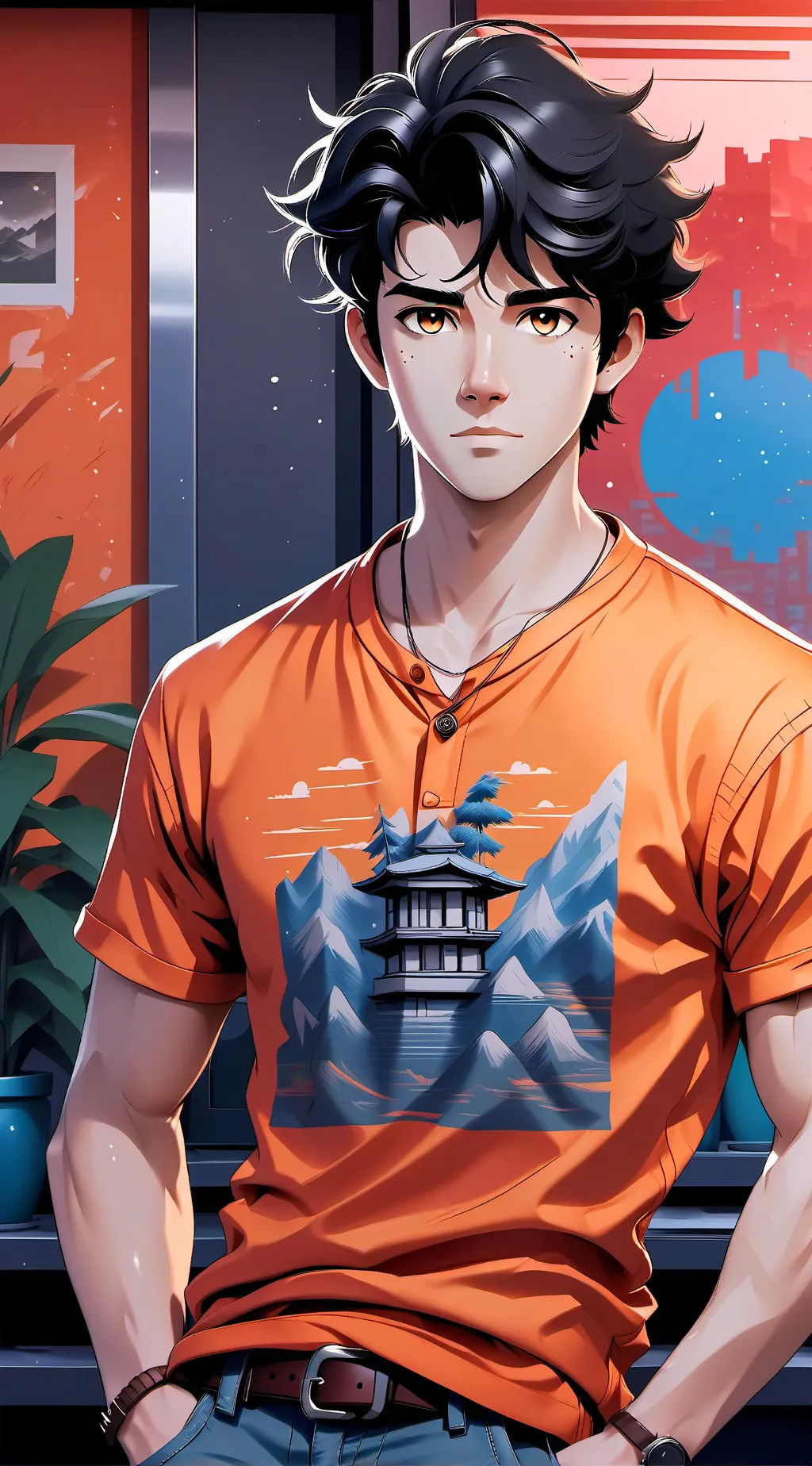 ai character: Percy jackson  background