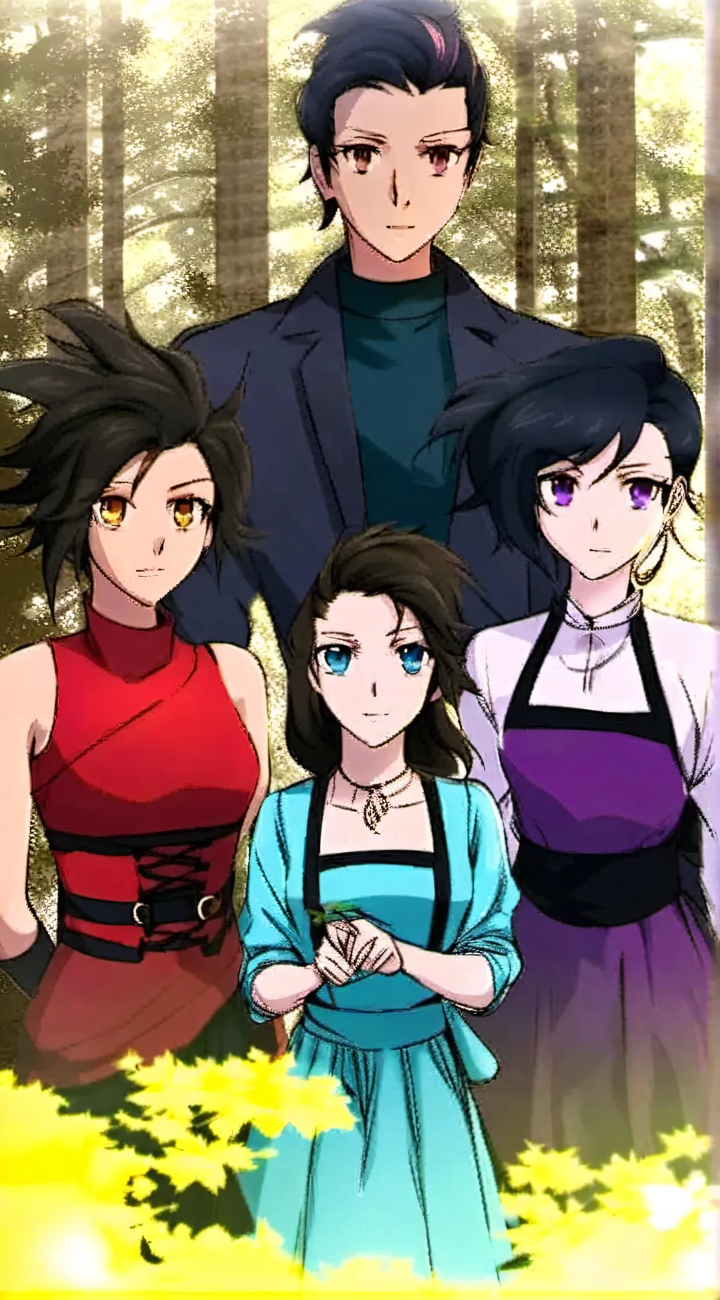 ai character: Hina,makio,suma background