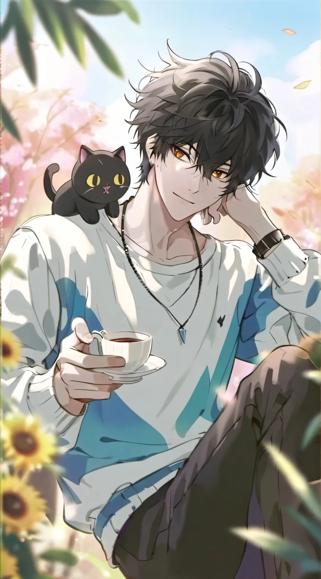 ai character: mhm gay|sleepover background