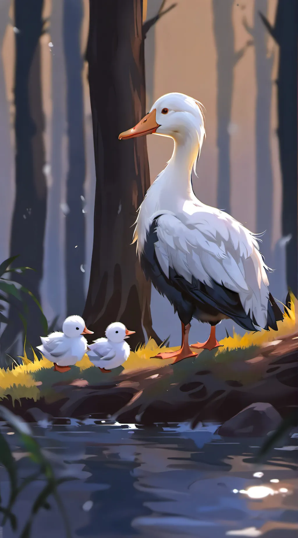 ai character: duck tag background