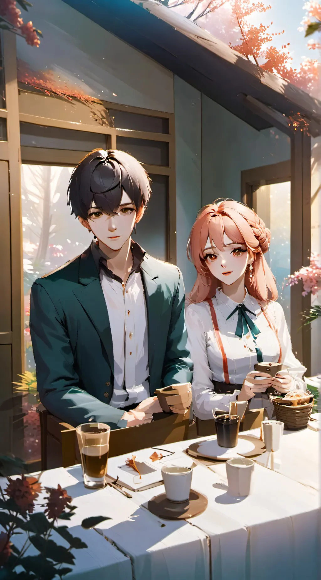 ai character: Xavier & Amelia  background