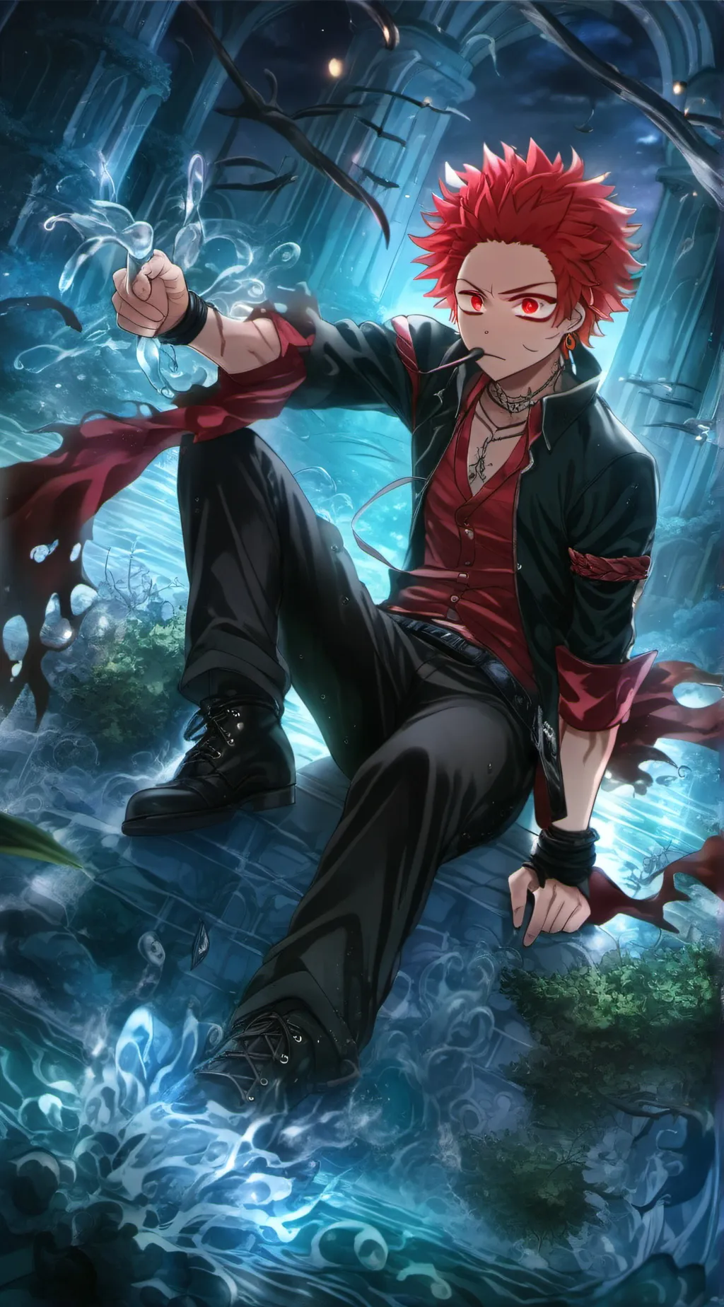 ai character: kirishima  background