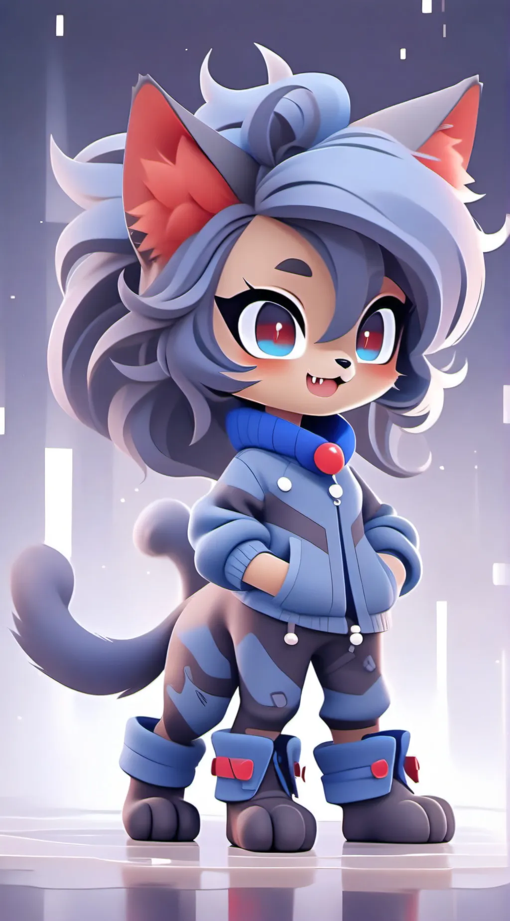ai character: Cat Taur Jacket background