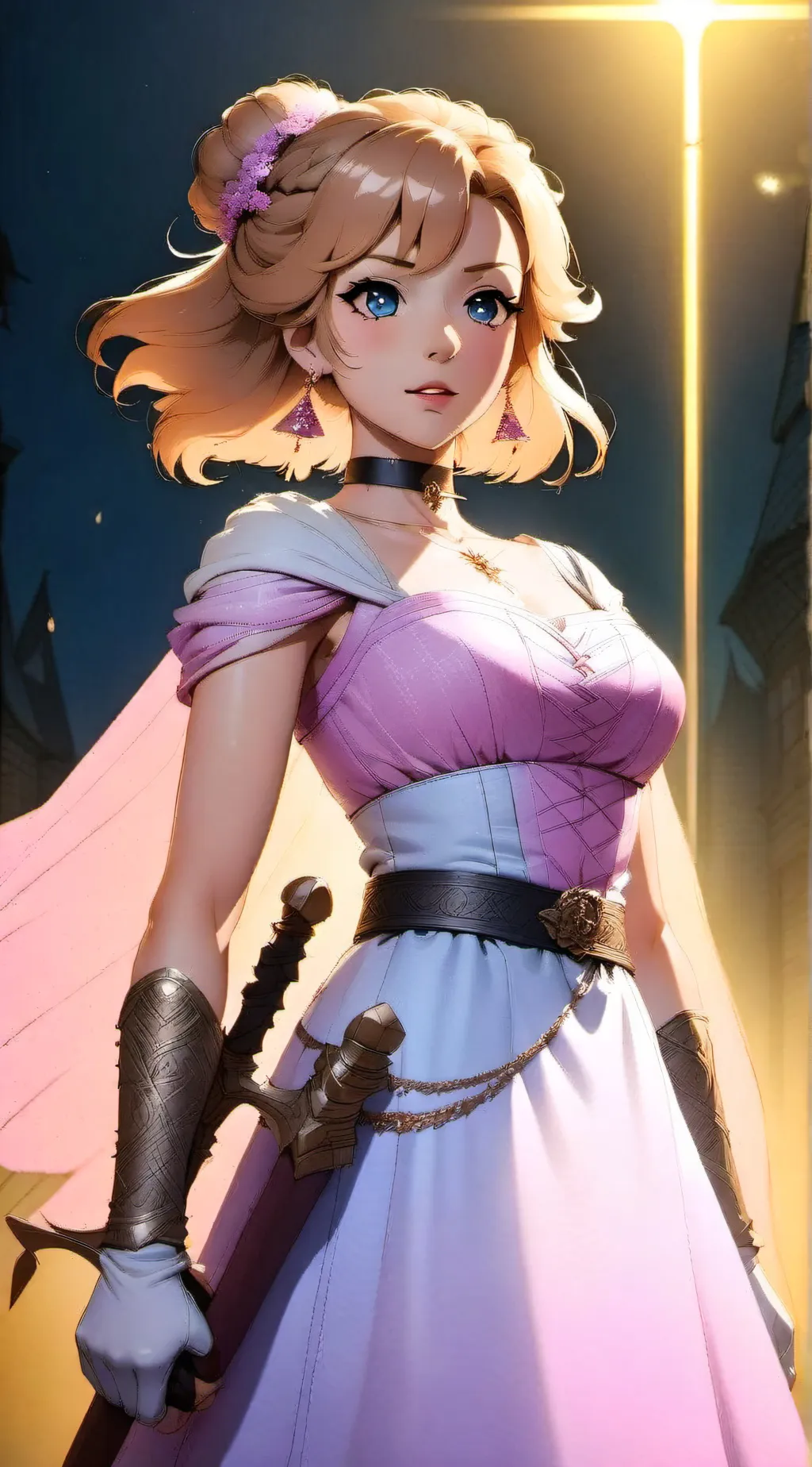ai character: Princess Peach background