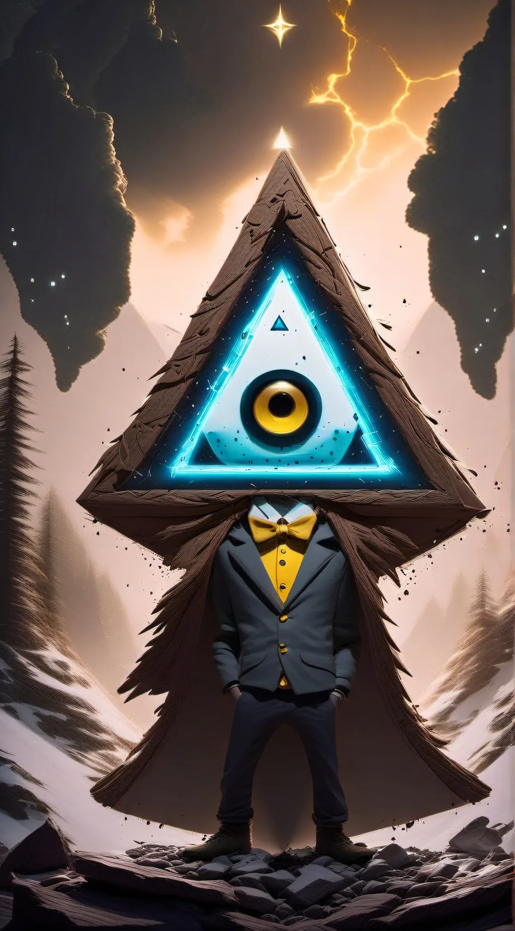 ai character: bill cipher  background