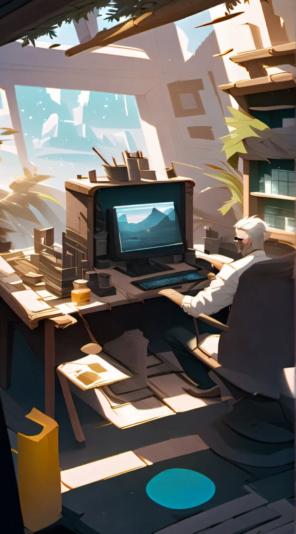 ai character: Lab background