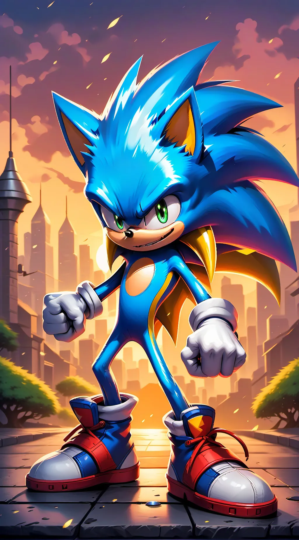 ai character: Sonic the hedgehog background
