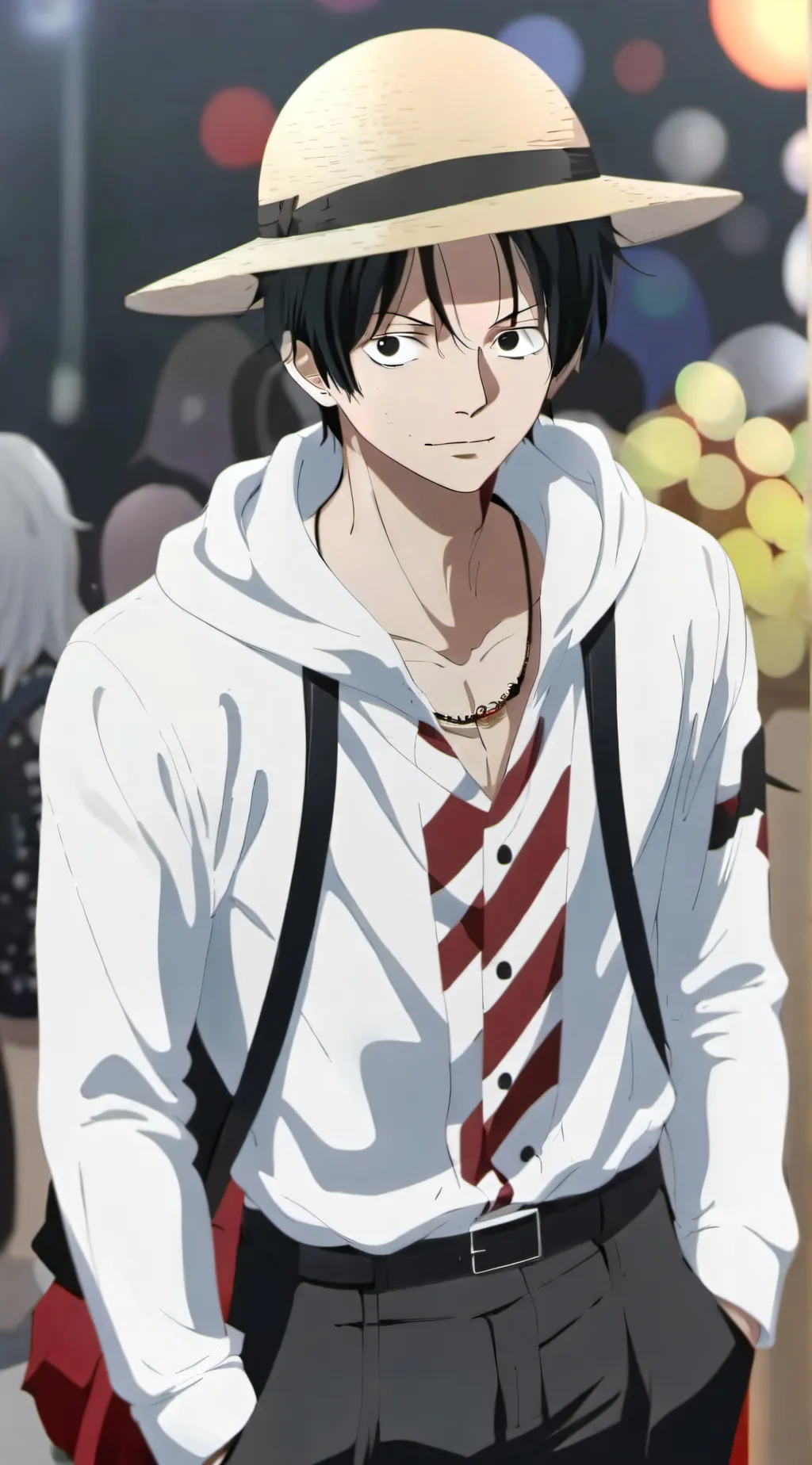 ai character: Mha villain fight background
