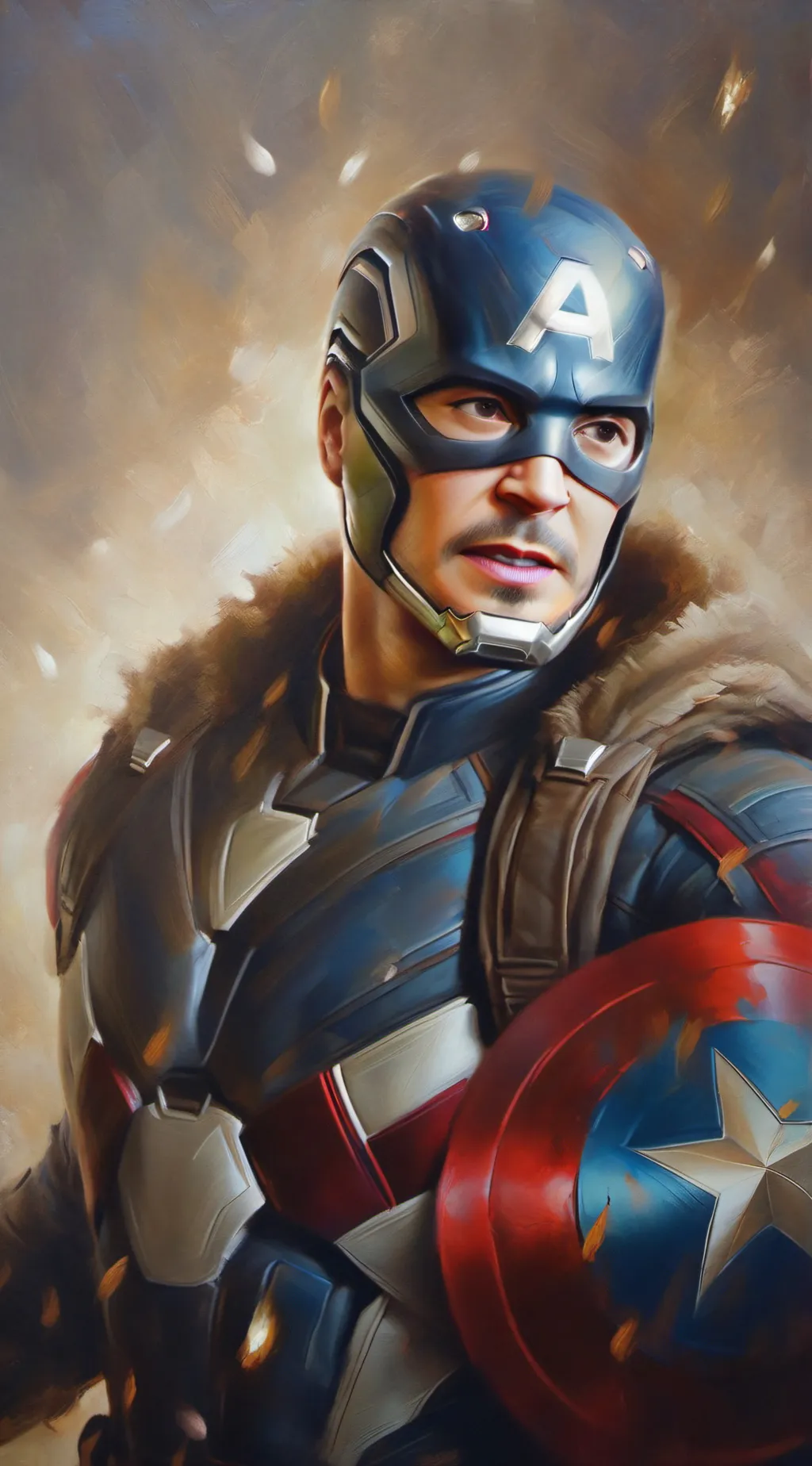 ai character: avengers Christmas background