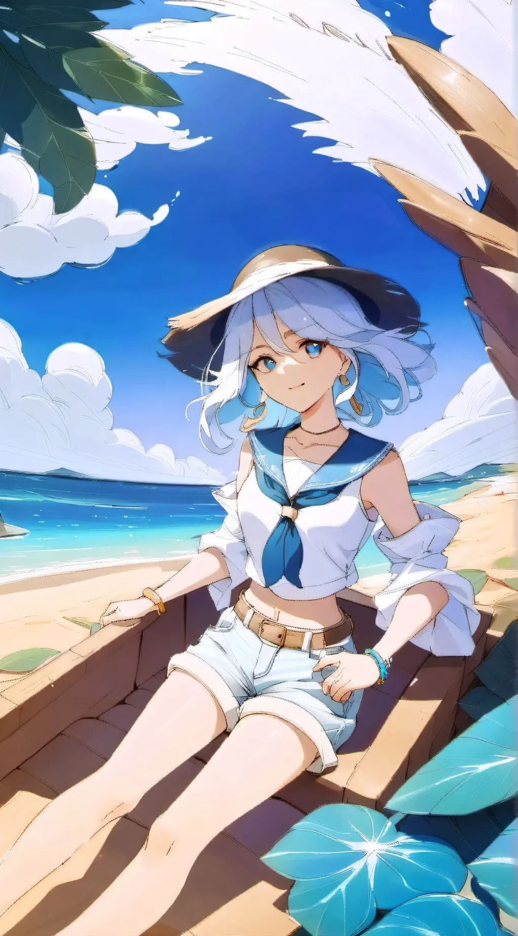 ai character: Summer Furina!! background
