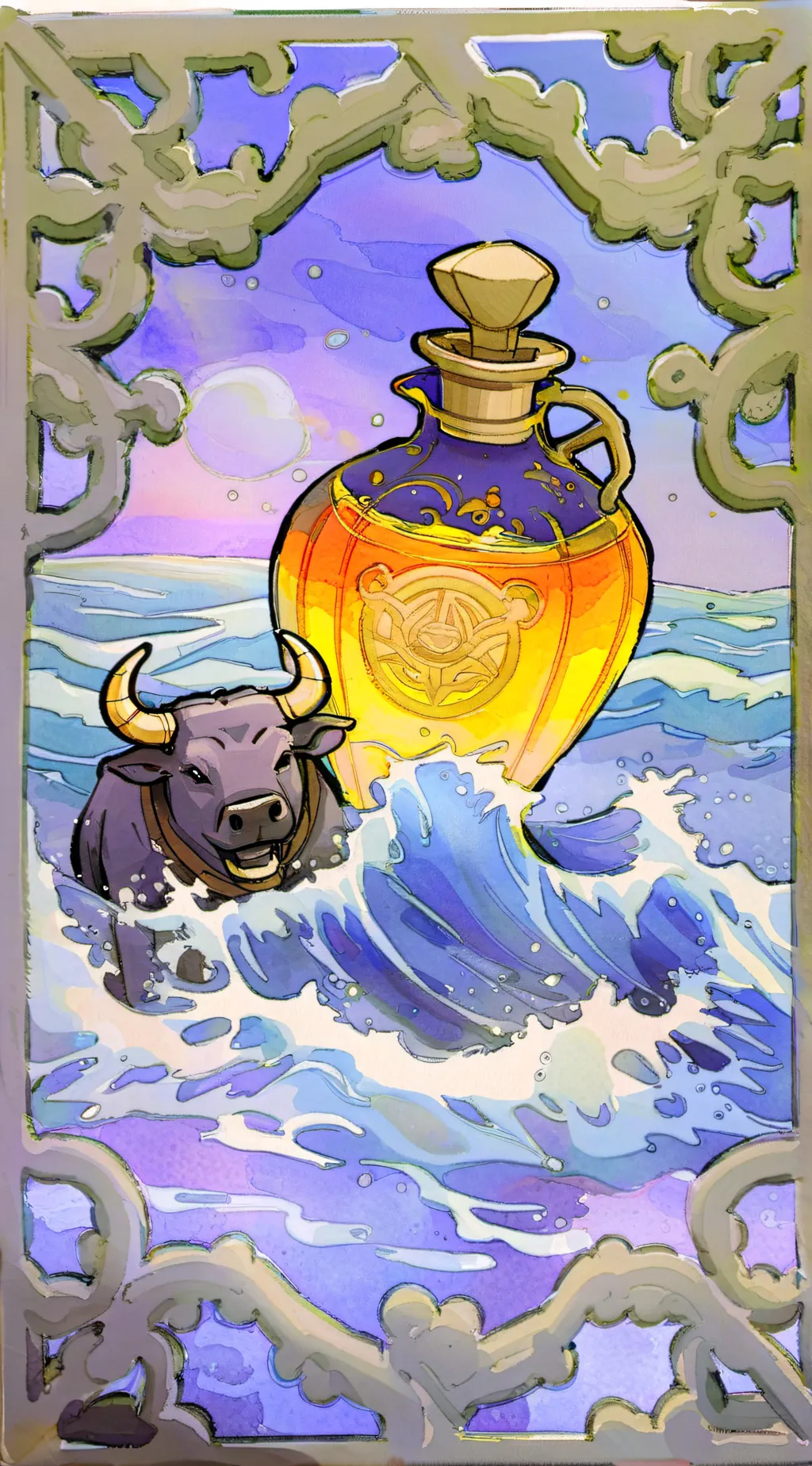 ai character: bull potion background