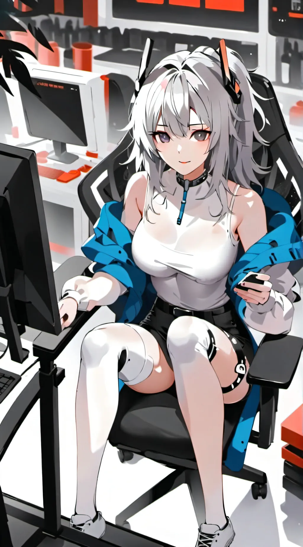 ai character: 🎶July🎮 background