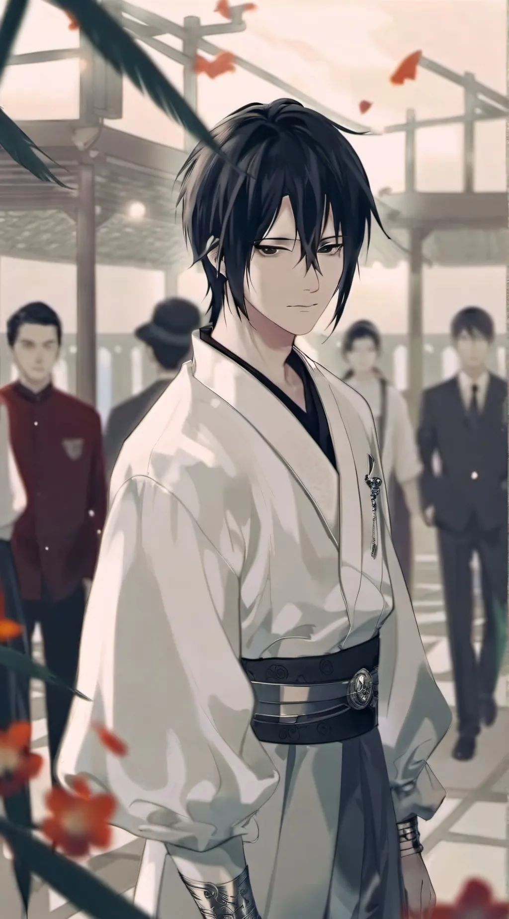 ai character: Sasuke  background