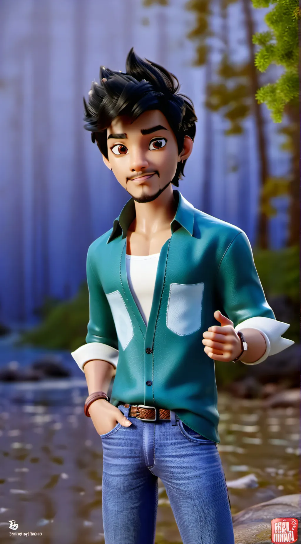 ai character: Jason Bravura/aar  background