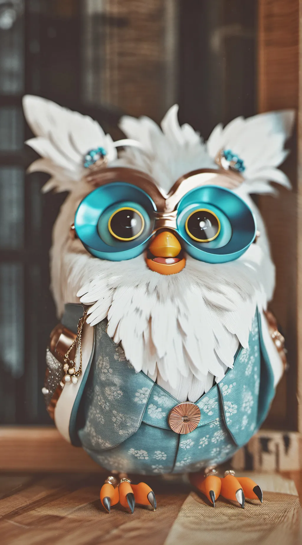 ai character: furby horror background