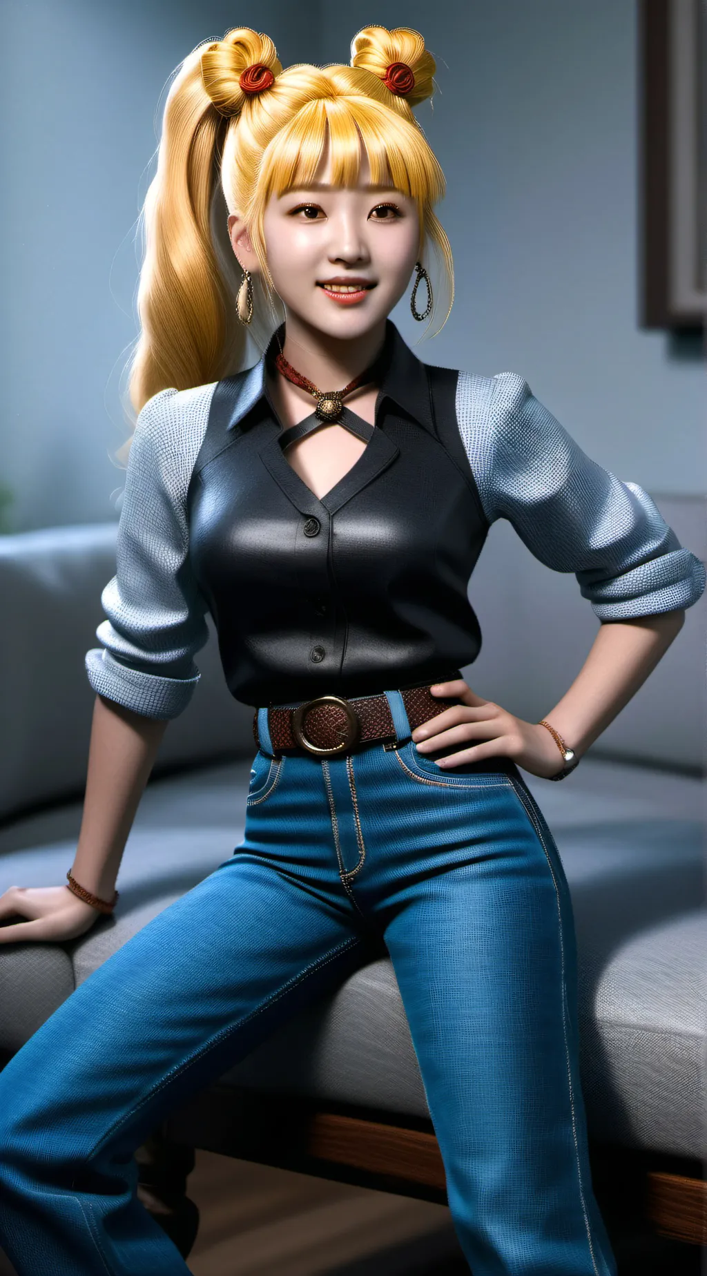 ai character: usagi tsukino background