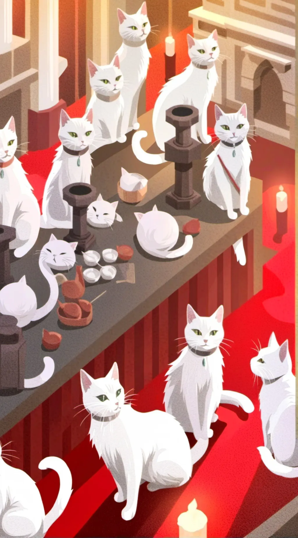 ai character: cat life background
