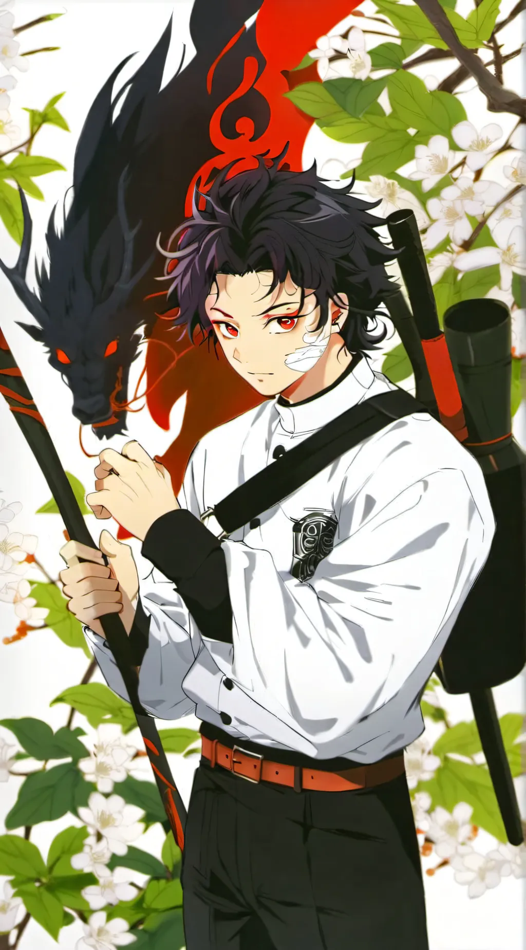 ai character: Demon slayer  background